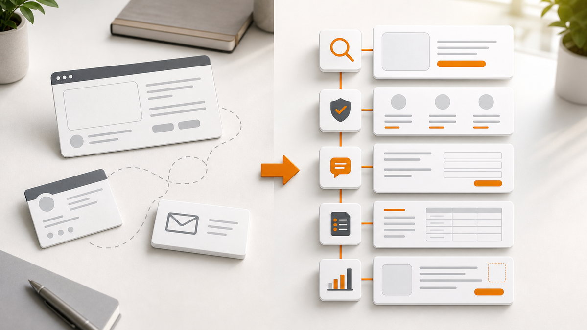Diferença entre presença digital simples e estrutura comercial digital organizada